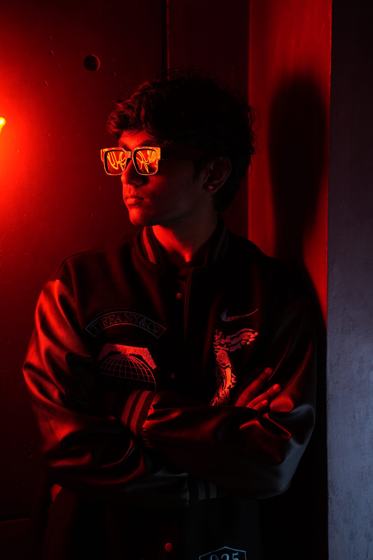RYKARA lit by red neon, press portrait 03